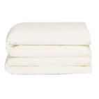 Dekbedovertrek Bio Katoen Satijn met Dieren Design 140x220 Warm White Feather Yumeko