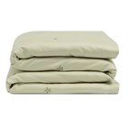 Dekbedovertrek Bio Katoen Satijn met Design 140x220 Light Olive Botanical Yumeko