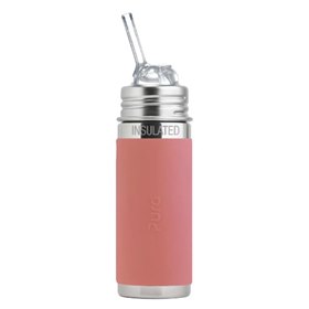RVS Rietjesbeker Thermos met Free Flow Rietje Meegroeiend 260 ml