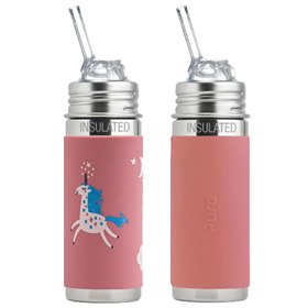 RVS Rietjesbeker Thermos met Free Flow Rietje Meegroeiend 260 ml Pura