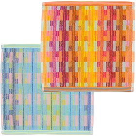 Twee 30x30 Doekjes Basket van Katoen Restanten Foekje Fleur