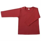 Sale Shirt Lange Mouw Bio Katoen Donkerrood 62-68 Popolini