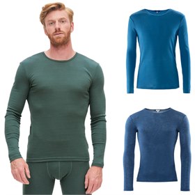 Longsleeve Biologische Wol en Biokatoen Man