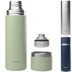 Lekvrije Thermosfles met Bekertje van Gerecycled RVS 750 ml Qwetch