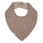 Omkeerbaar Bandana Slabbetje van Biologisch Katoen Beige Leaves Popolini