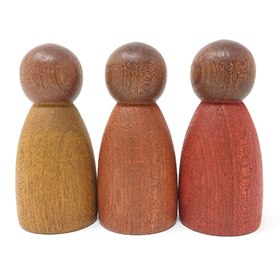 Image of Grapat 3 Dark Warm Nins Houten Poppetjes