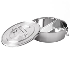 Image of RVS Lunchbox Rond met Uitneembare Verdeler 17 cm