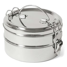 Tiffin Double XL 16 cm RVS 2 bakjes