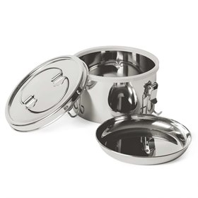 Tiffin Bowl+ 16 cm RVS twee bakjes