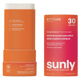 Image of Sunly Zonnebrand Stick SPF30 Plasticvrij Nano-vrij - Orange Blossom