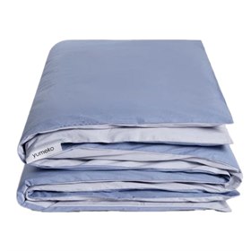 Kinderdekbedovertrek Bio Percal Katoen Double Face Lavender Serene Blue Yumeko