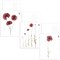 Set van 3 Ansichtkaarten met Bloemen op Gerecycled Papier A6 Beterschap Blackbird