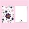 Set van 3 Dubbele Kaarten met Bloemen op Gerecycled Papier A6 Felicitatie Blackbird