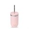 RVS Insulated Cold Cup met Deksel en Rietje 470 ml Pastel Pink Qwetch