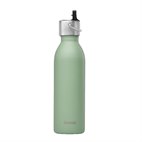 Effen Thermosfles Lekdicht van Gerecycled RVS met Sportdop 600 ml Qwetch