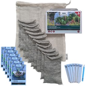 10 Wool Pots Biologisch Afbreekbaar Plantenpotje Wol met Zaadjes Keukenkruiden Wool Pots