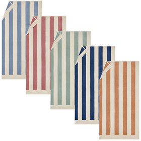 Gestreepte Strandhanddoek Biologisch Katoen 100x180 cm Yumeko