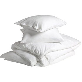 Sale 240x220 Dekbedovertrek Jersey Biokatoen Puur wit