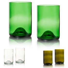 Rebottled Tumblers Set van 2 van Geupcycled Glas 330 ml Rebottled