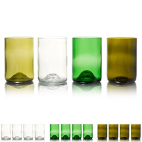 Rebottled Tumblers Set van 4 van Geupcycled Glas 330 ml Rebottled