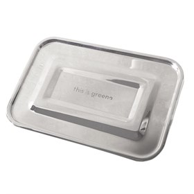 This is Green Deksel voor RVS Broodtrommel 21x14 Green Jump