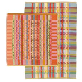 Theedoek en Handdoekset met Hartjes van Katoenrestanten Foekje Fleur