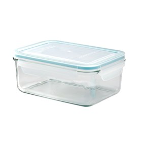 Glazen Bewaarbakje Rechthoek Blauwe Ring 1100 ml Glasslock