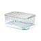 Glazen Bewaarbakje Rechthoek Blauwe Ring 1100 ml Glasslock
