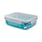 Glazen Bewaarbakje Rechthoek Blauwe Ring 2 liter Glasslock