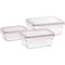 Set Glazen Bakjes Oven Magnetron en Vriezer Glasslock