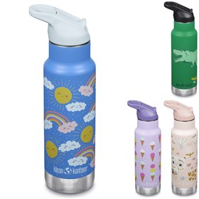 RVS Thermosfles Lekdicht met Rietje en Flip Seal Sport Cap 355 ml Klean Kanteen