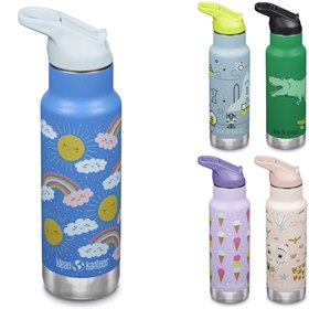 RVS Thermosfles Lekdicht met Rietje en Flip Seal Sport Cap 355 ml Klean Kanteen