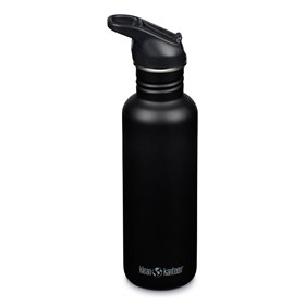 Klean Kanteen Flip Sport Cap Single Wall Classic 800 ml Drinkfles RVS Black