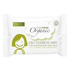 3 in 1 Verzorgingsdoekjes Biokatoen 25 stuks Simply Gentle