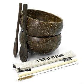 Tweedekans Set Jungle Culture met Kokosnootkommen Leaf Jungle Culture