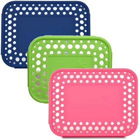 Lunchbots Dots Cover voor Medium RVS Broodtrommel 15x12x4 LunchBots