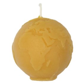 Wereldbol kaars van bijenwas Dipam