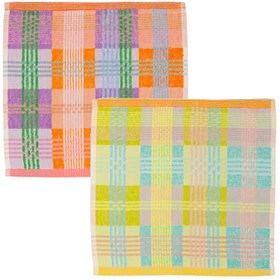 Twee Doekjes van Katoen Restanten Wild Weav 30x30 cm Foekje Fleur