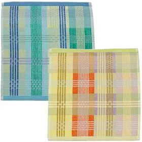 Twee Doekjes van Katoen Restanten Wild Weave 30x30 cm Serie 64 Foekje Fleur