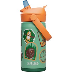 Thrive Flip Straw Kids RVS Thermosfles 350 ml Camp Badges CamelBak