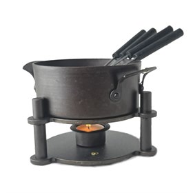 Fondueset Plaatstalen Pan Zonder Teflon Netherton Foundry