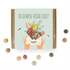 Bloemen voor jou - Gift Box Medium met 9 Bio Bloembommetjes Blossombs