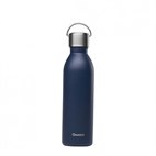 Tweedekans Effen Thermosfles Lekdicht van Gerecycled RVS Donkerblauw 600 ml Qwetch