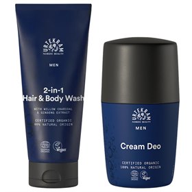Gift set Hair en Body Wash en Deodorant voor Man Urtekram