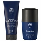 Gift set Hair en Body Wash en Deodorant voor Man Urtekram