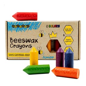 Medenka Bijenwas Krijtjes Junior 6 Stuks Naturel