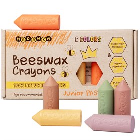 Medenka Bijenwas Krijtjes Junior 6 Stuks Pastel