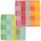 Twee 30x30 Doekjes Checkered Check van Katoen Restanten Foekje Fleur