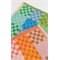 Twee 30x30 Doekjes Checkered Check van Katoen Restanten Foekje Fleur
