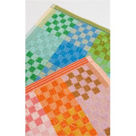 Twee 30x30 Doekjes Checkered Check van Katoen Restanten Foekje Fleur